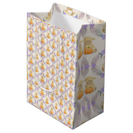 Bolsa De Regalo Mediana Ducha de Bebé Acuarela Boho Corderito Calabaza