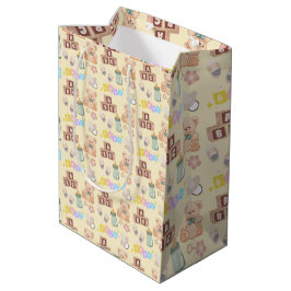 Bolsa De Regalo Mediana Ducha de Bebé Bloques y Juguetes