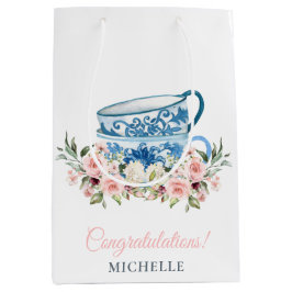 Bolsa De Regalo Mediana Ducha de Novia con Té Party