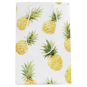 Bolsa De Regalo Mediana Ducha de Novia de Piñas Amarillas Tropicales