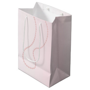 Bolsa De Regalo Mediana Ducha de Novia Perlas Rosadas Pretty Chic
