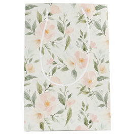 Bolsa De Regalo Mediana Ducha Nupcial Floral de Melocotón