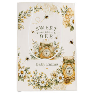 Bolsa De Regalo Mediana Dulce Como Puede Ser Abeja Fiesta de Bebé Neutral 
