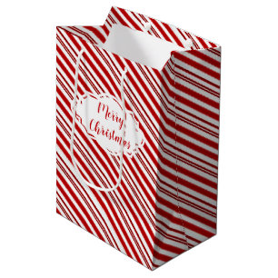 Bolsa De Regalo Mediana Dulce de menta raya personalizado