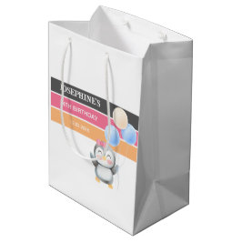 Bolsa De Regalo Mediana Dulce dulce pingüino Chica de cumpleaños