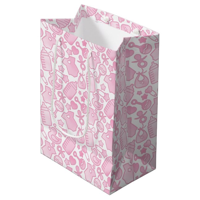 Bolsa De Regalo Mediana Dulce Sprinkles Ombre Rosa (Angulo Anverso)