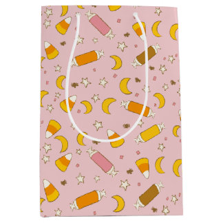 Bolsa De Regalo Mediana Dulce truco o truco de dulces rosados de Halloween