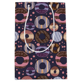 Bolsa De Regalo Mediana Dulces Donuts Chica Baby Shower Purple