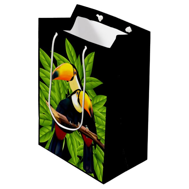 Bolsa De Regalo Mediana Dúo de Tucanes (Angulo Anverso)