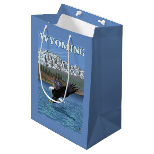Bolsa De Regalo Mediana Eagle calvo que se zambulle - Wyoming