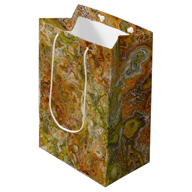 Bolsa De Regalo Mediana Earthtone Marble Gift Bag (Angulo Anverso)