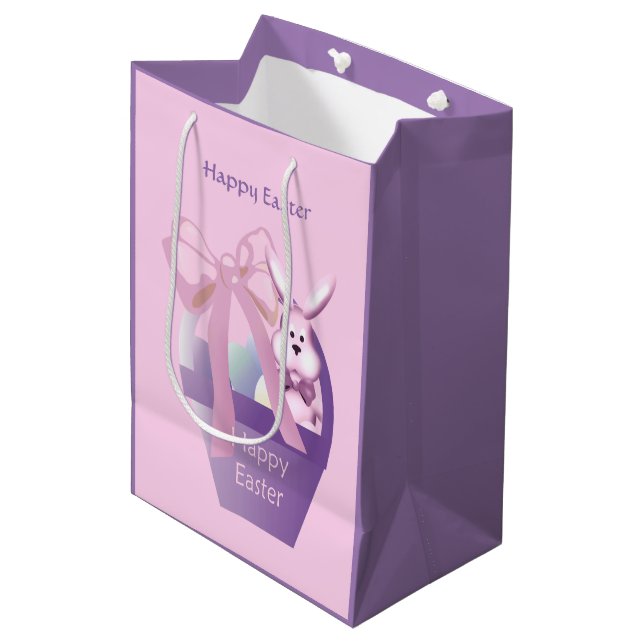 Bolsa De Regalo Mediana Easter Bunny Basket Chica Med (Angulo Anverso)