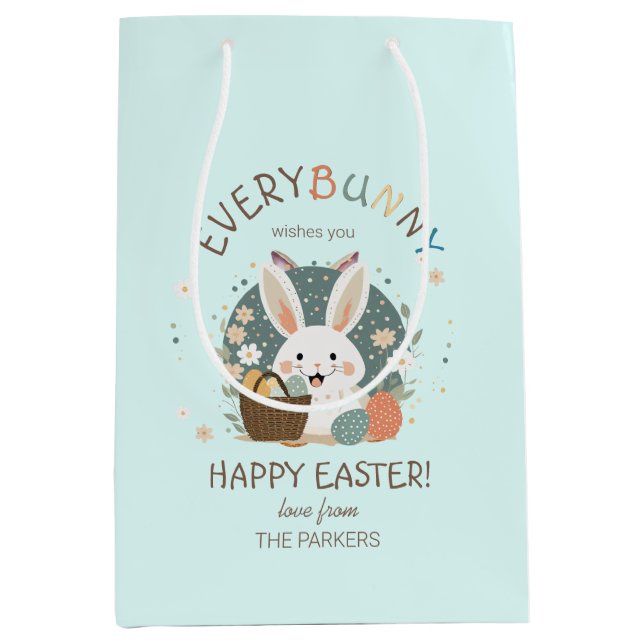 Bolsa De Regalo Mediana Easter Bunny Egg Basket ID1013 (Anverso)