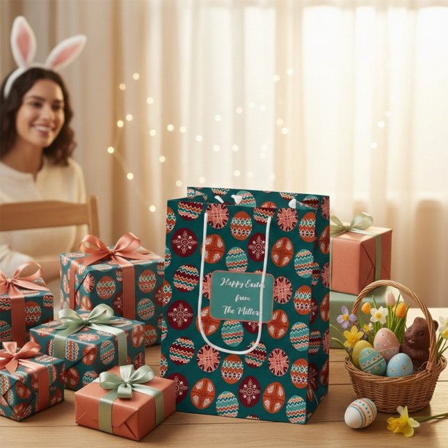 Bolsa De Regalo Mediana Easter Egg Pattern Medium Gift Bag (Subido por el creador)
