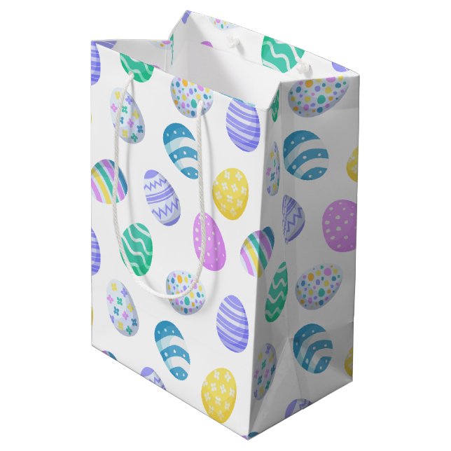 Bolsa De Regalo Mediana Easter Eggs Colorful Pattern (Angulo reverso)
