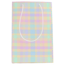 Bolsa De Regalo Mediana Easter Pastel Plaid Design Gift Bag