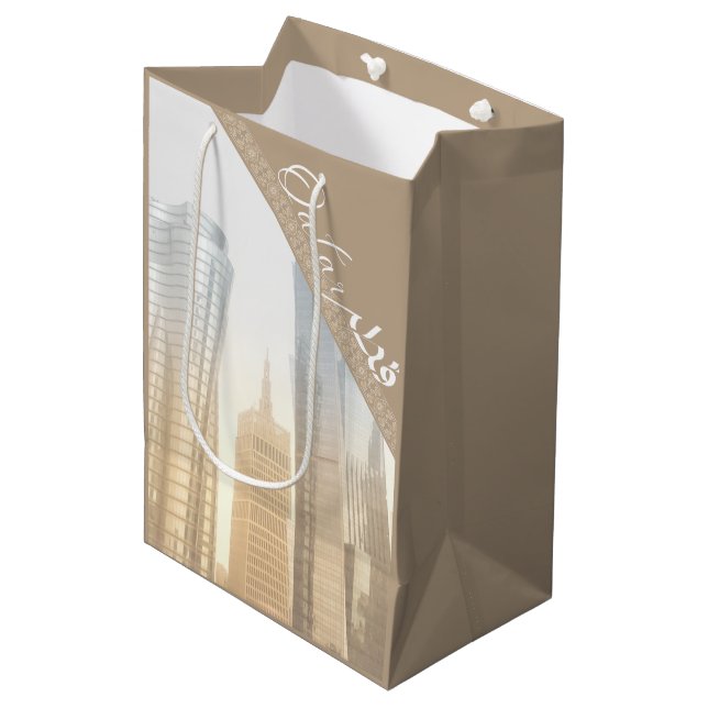 Bolsa De Regalo Mediana Edificios modernos de Qatar (Angulo Anverso)