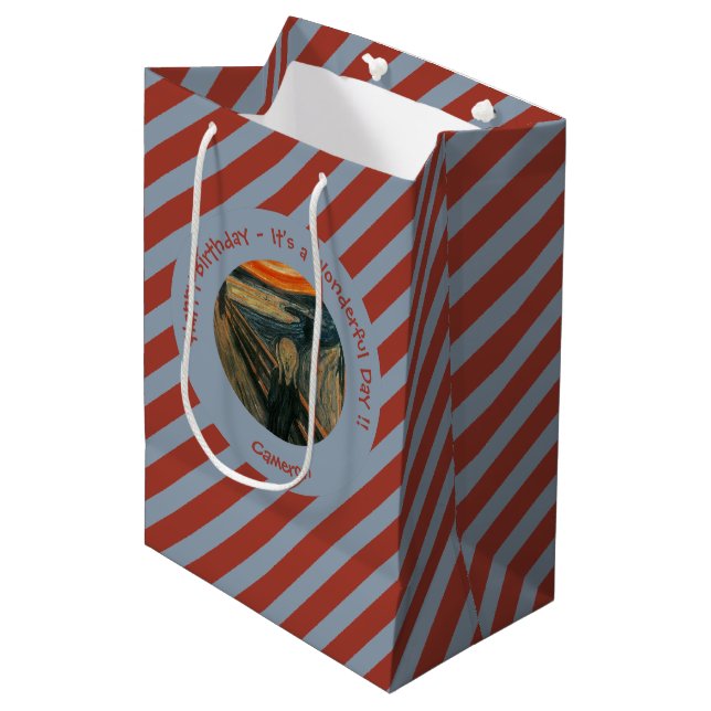 Bolsa De Regalo Mediana Edvard Munch La Colección Elementos De La Fiesta D (Angulo Anverso)