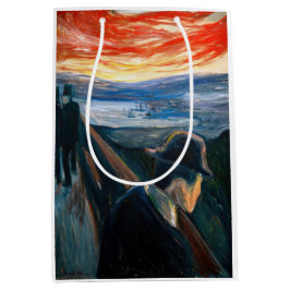 Bolsa De Regalo Mediana Edvard Munch - Sick Mood at Sunset, desesperación 