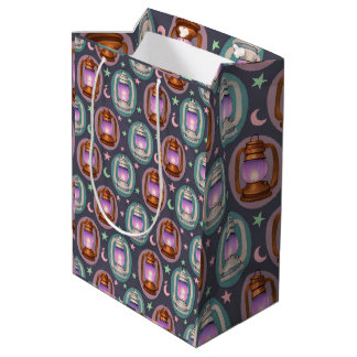 Bolsa De Regalo Mediana Eid & Ramadan Lanterns Seamless Pattern with Moon