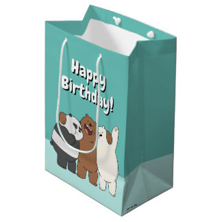 Bolsa De Regalo Mediana El abrazo del grupo Bare Bears