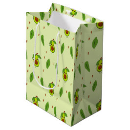 Bolsa De Regalo Mediana El aguacate cute kawaii sobre el verde