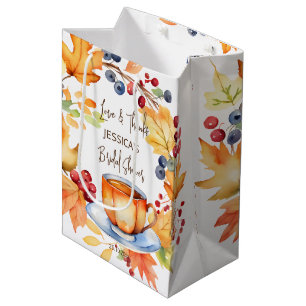 Bolsa De Regalo Mediana El amor se está preparando otoño ducha de novia gr