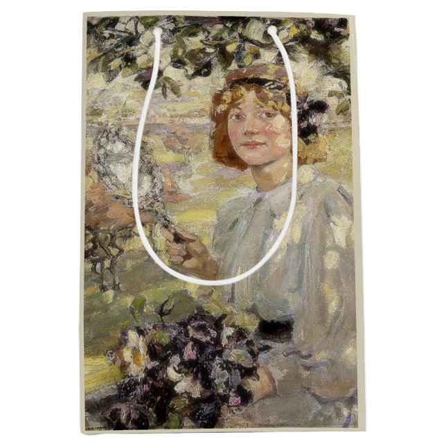 Bolsa De Regalo Mediana El árbol de manzanas (por Bessie MacNicol) (Anverso)