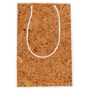 Bolsa De Regalo Mediana El aspecto del grano de madera de Cork de Macadami