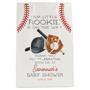 Bolsa De Regalo Mediana El beisbol pequeño Rookie Home Run Baby Shower Fav