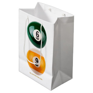 Bolsa De Regalo Mediana El billar duro 69 de SlipperyJoe con una bola de b