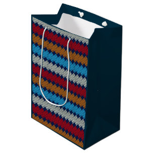 Bolsa De Regalo Mediana El bordado de encaje del patrón de boho étnico en 