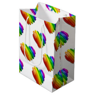 Bolsa De Regalo Mediana El corazón tridimensional escultural de SlipperyJo