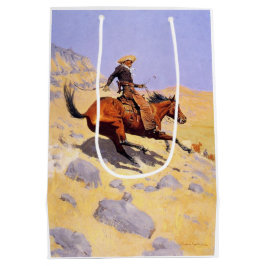 Bolsa De Regalo Mediana El Cowboy (por Frederic Remington)