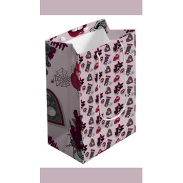Bolsa De Regalo Mediana El día de San Valentín gráfico gótico rosado vibra