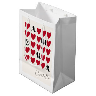 Bolsa De Regalo Mediana El día de San Valentín Minimalista moderno del cor