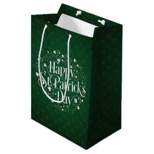 Bolsa De Regalo Mediana El día de St Patrick - arte remolinado de la