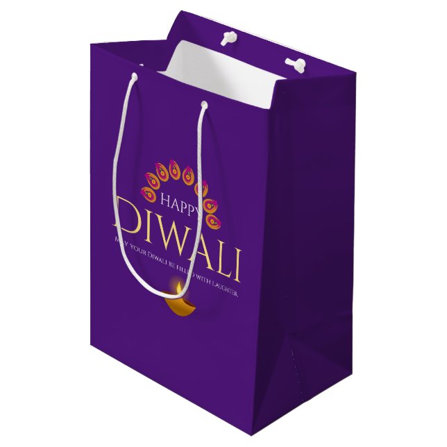 Bolsa De Regalo Mediana El Festival de las Luces Diwali Hindu (Angulo Anverso)