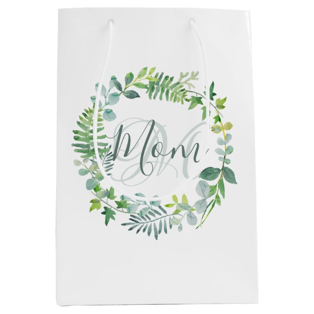 Bolsa De Regalo Mediana El follaje de mamá fue el día de la madre (Anverso)