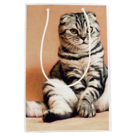 Bolsa De Regalo Mediana El Gatito Cute Se Extiende