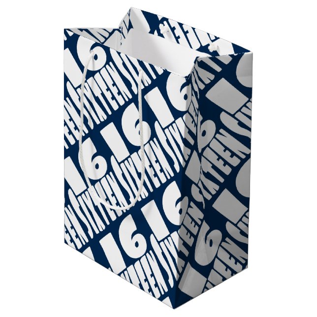 Bolsa De Regalo Mediana El gran 16° cumpleaños (Angulo reverso)