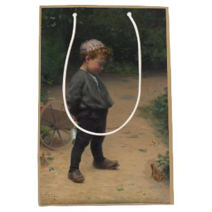 Bolsa De Regalo Mediana El joven biólogo con rana (de Paul Peel)