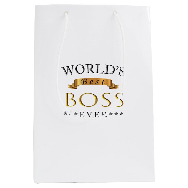 Bolsa De Regalo Mediana El mejor jefe del mundo (Anverso)