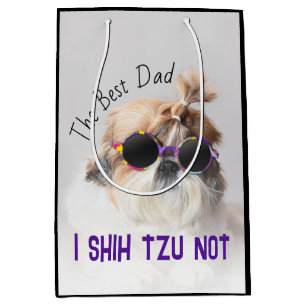 Bolsa De Regalo Mediana El mejor papá Shih Tzu No es una linda foto de per