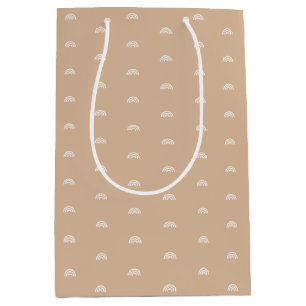 Bolsa De Regalo Mediana El moderno arco iris Minimalista beige boho