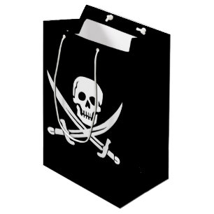 Bolsa De Regalo Mediana El pirata/los cráneos/las espadas de encargo del