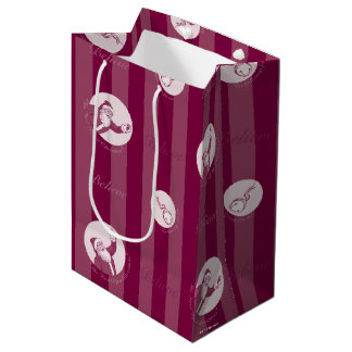 Bolsa De Regalo Mediana El Polar Express | Patrón de Santa Claus a rayas