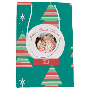 Bolsa De Regalo Mediana El primer árbol de copos de nieve de Navidad para 