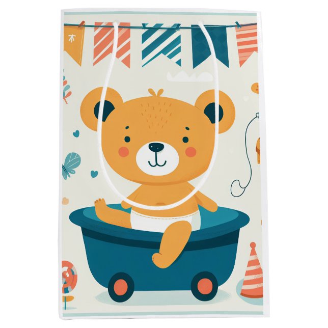 Bolsa De Regalo Mediana El primer baño del bebé (Anverso)