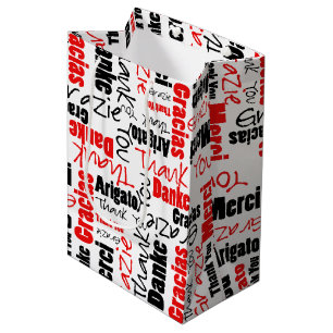 Bolsa De Regalo Mediana El rojo y el negro le agradecen redactar la nube